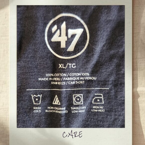 Cleveland Indians ’47 Brand Tee XL Navy | Chief Wahoo - Picture 8 of 8